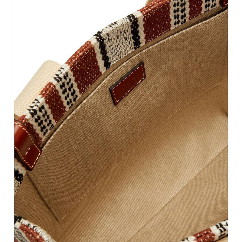 Brown linen tote bag-null