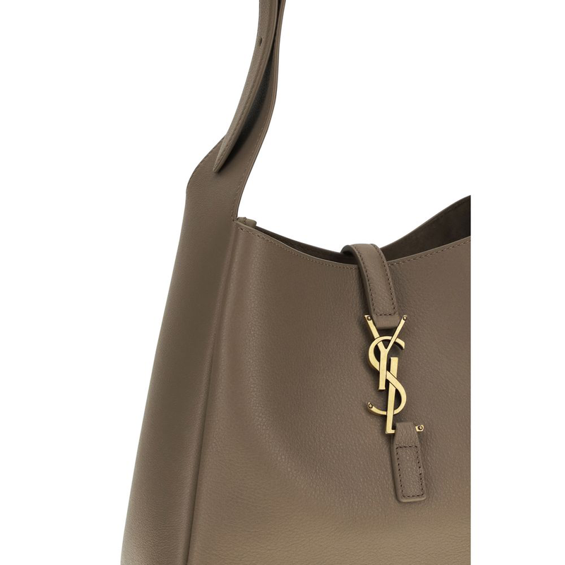 Gray calf leather bos taurus shoulder bag-null
