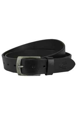 Leather belt, Charcoal, medium