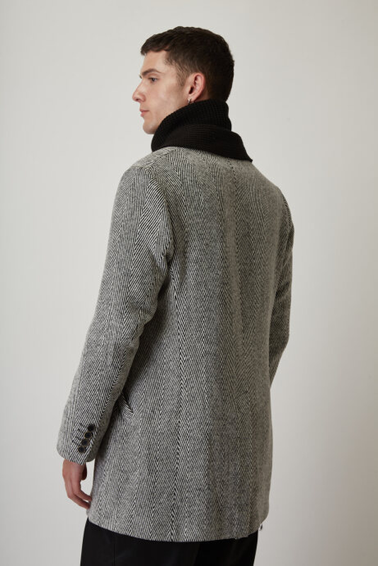 Stefan wool touch neckline coat image number null