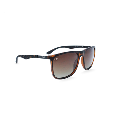 OJO sunglasses everyday square matt shell frame and temples  with pol. Gra. Brown lenses rx, , medium
