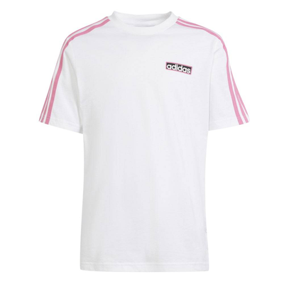Adidas tee, White / Pink, medium