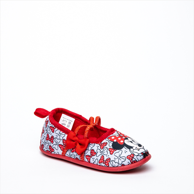 Mini mouse red bow ballerina girls slippers image number null