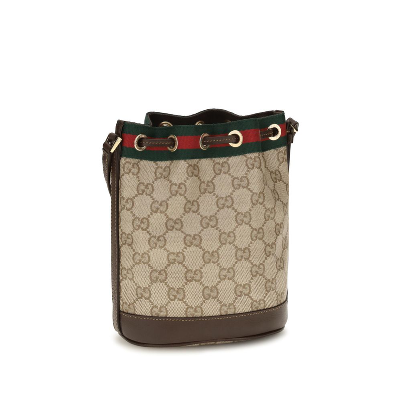Beige cotton backet bag-null