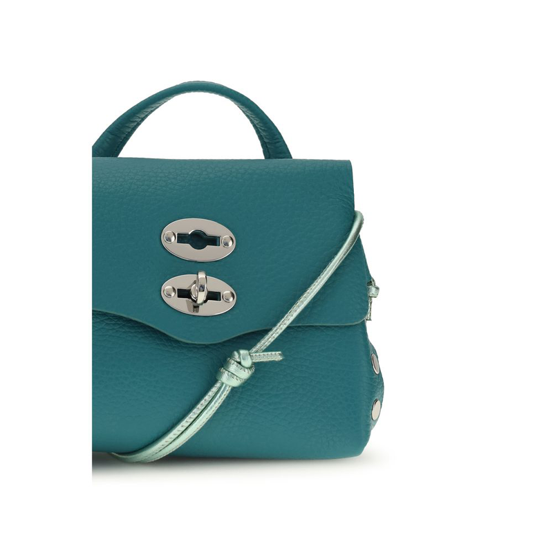 Bicolor calf leather bos taurus shoulder bag-null