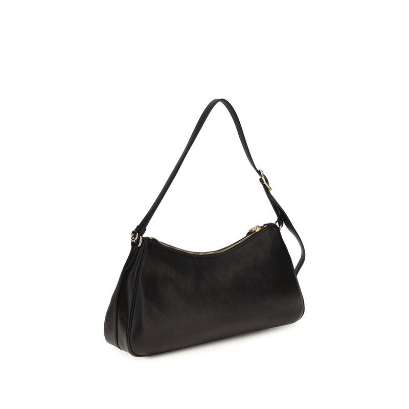 Black calf leather bos taurus shoulder bag-null