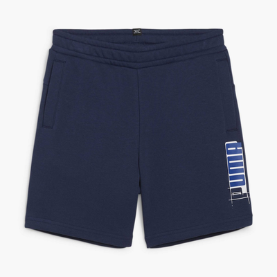 Puma essential logo lab athletic shorts tr b junior kids boys navy 679229-14, Navy, medium