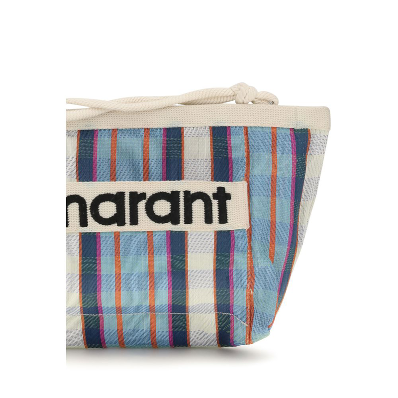 Multicolor nylon clutch bag-null