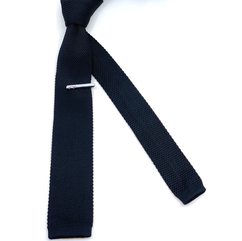 Woven knitted skinny tie image number null