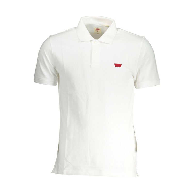 White cotton men polo-null