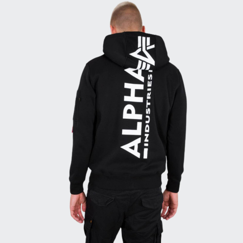 Back print zip hoodie-null