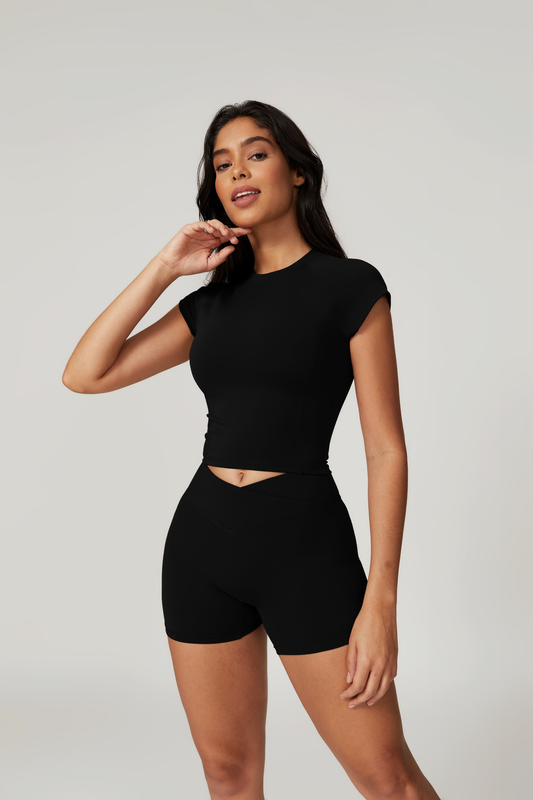 Amor short sleeve short set-null