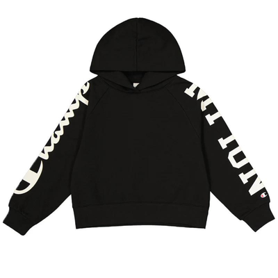Champion girls hooded sweatshirt black 405022-kk001, Black, medium