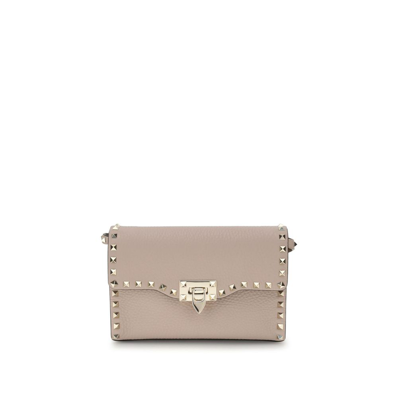 Beige calf leather bos taurus shoulder bag-null