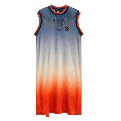 Mwm degrade dress, Orange / Navy, medium