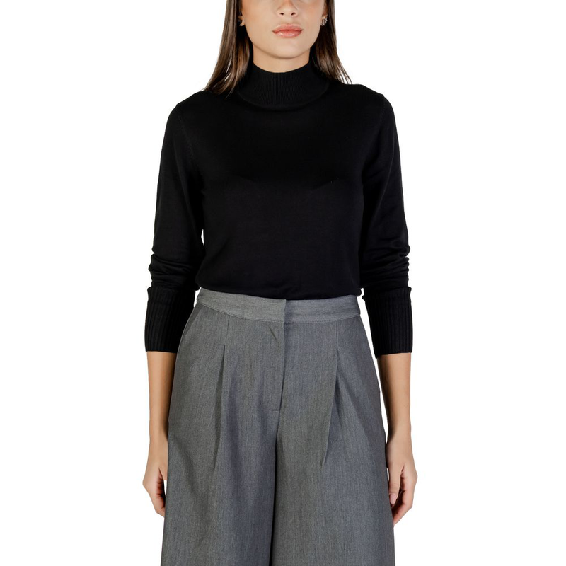 Black viscose turtleneck-null