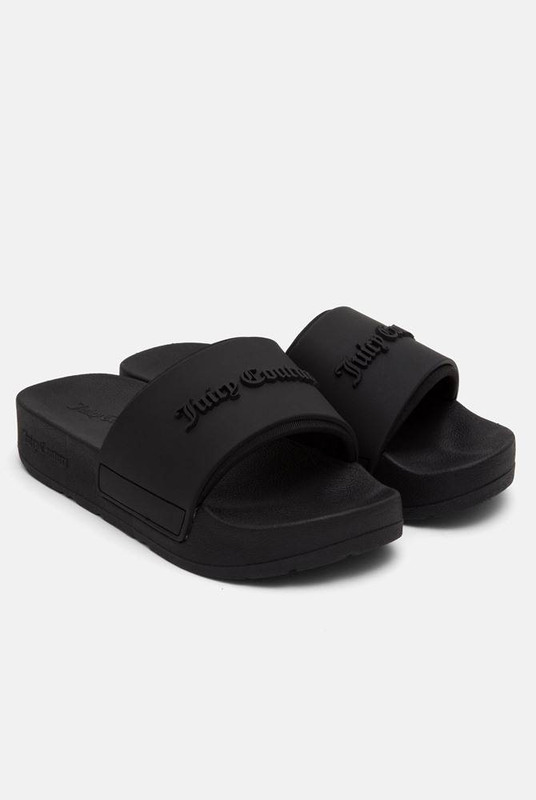 Product image: Breanna stacked logo embossed slides-null