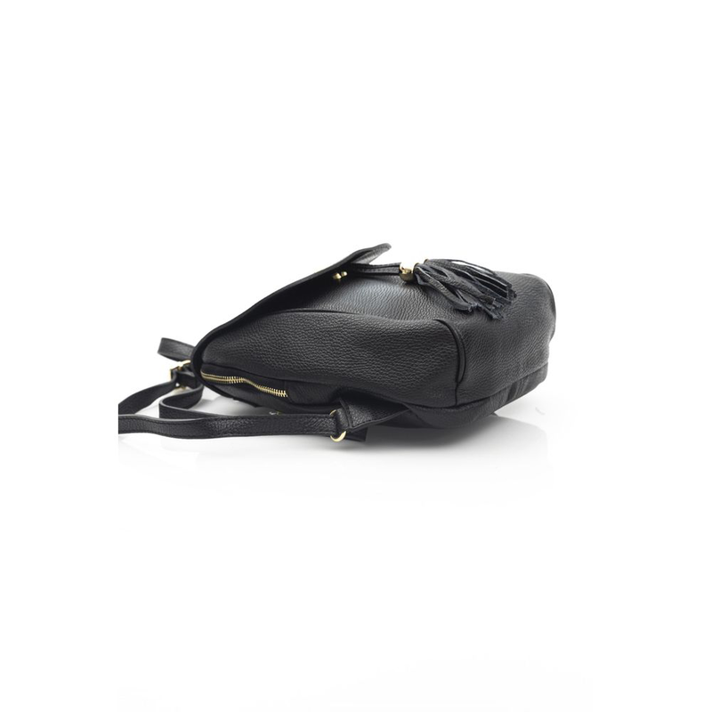 Black leather women bag-null