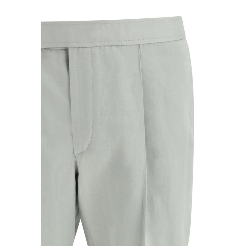 White linen casual pants-null