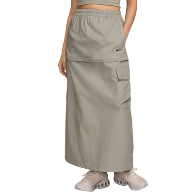 Nike sportswear essentials mid-rise woven skirt, Light Army / Black, medium