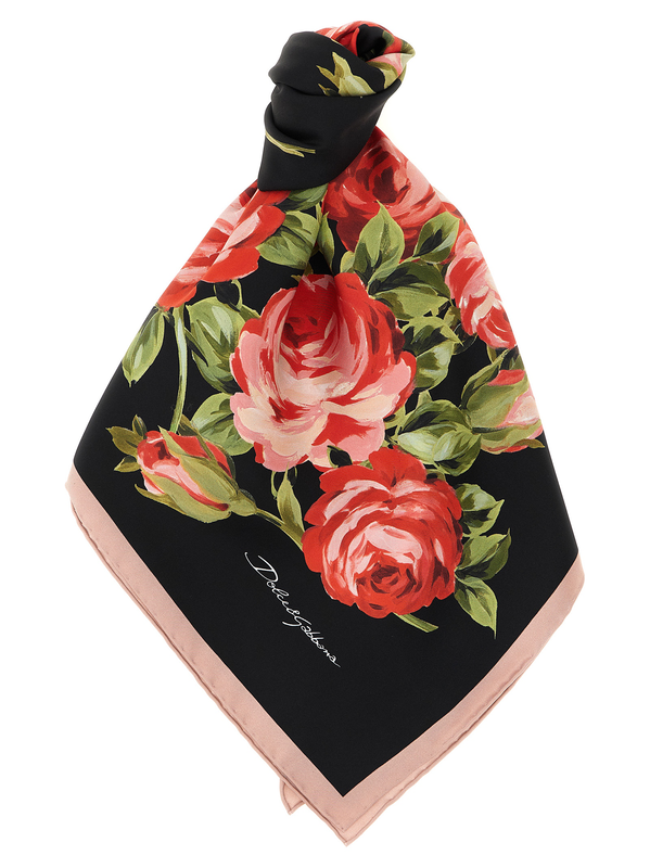 Black silk foulard-null
