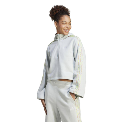 Women aop hoodie, Silver, medium