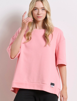 Bdtk woman's less is more crewneck croisé back, Brik, medium