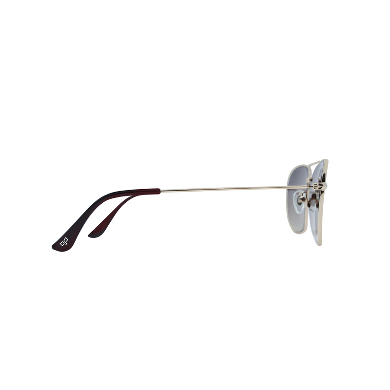 OJO everyday gold frame and temples 55-14 with reverse angle brown lenses rx-null