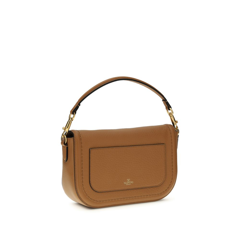 Beige calf leather bos taurus shoulder bag-null