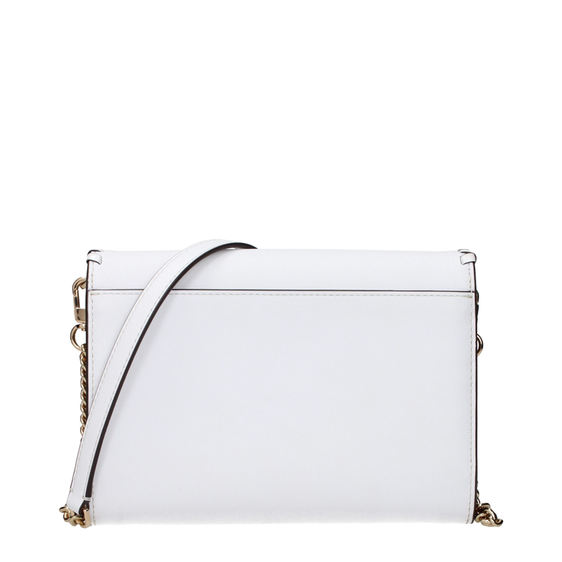 White leather clutch bag-null