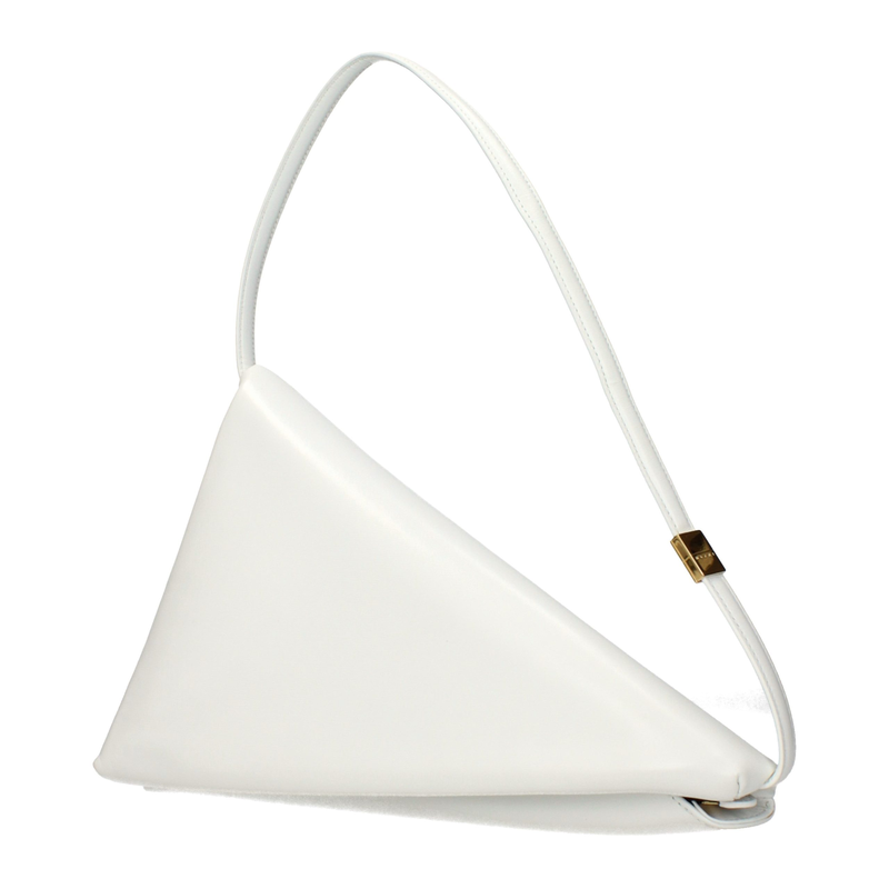 White leather shoulder bag-null