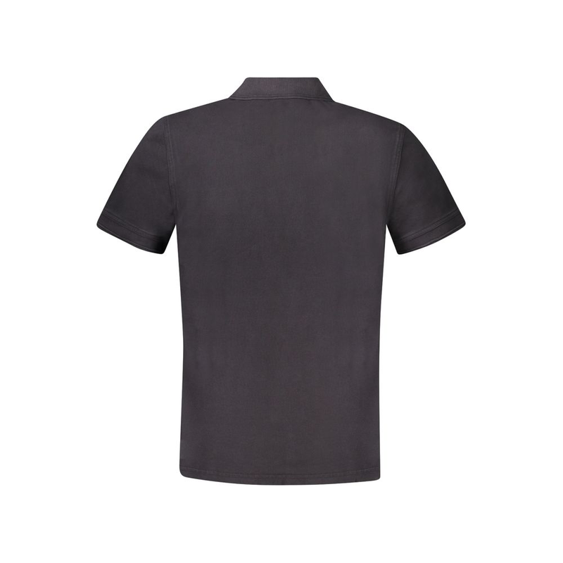 Black cotton men polo-null