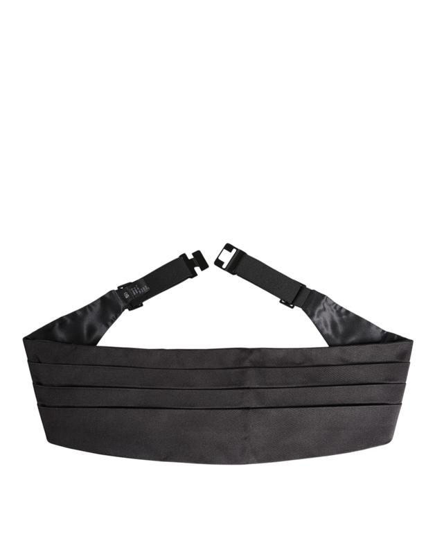 Black men 100% silk belt wide waist cummerbund-null