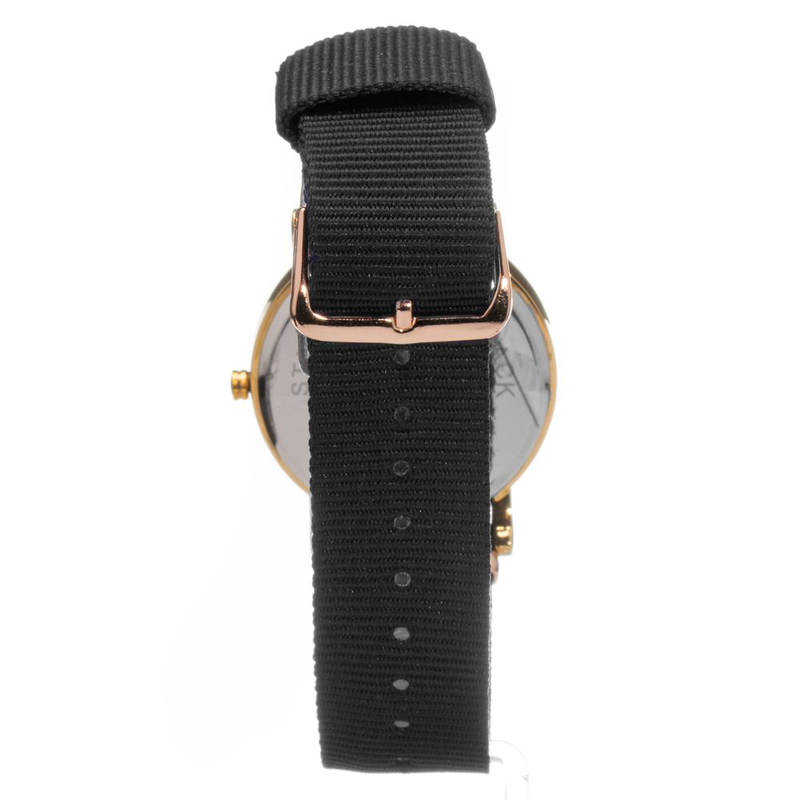 Black textile dress watch-null
