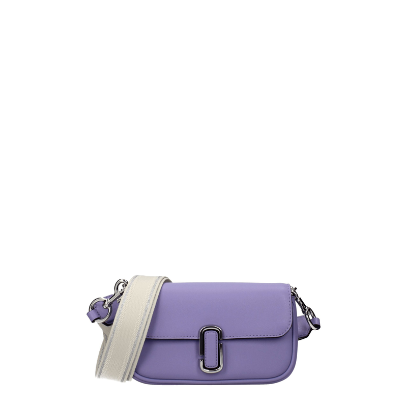 Purple leather crossbody bag-null