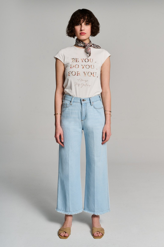 Zoe cropped denim trousers image number null