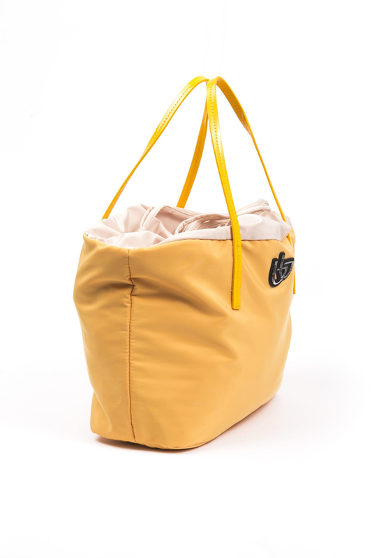 Yellow polyester women shoulder bag-null