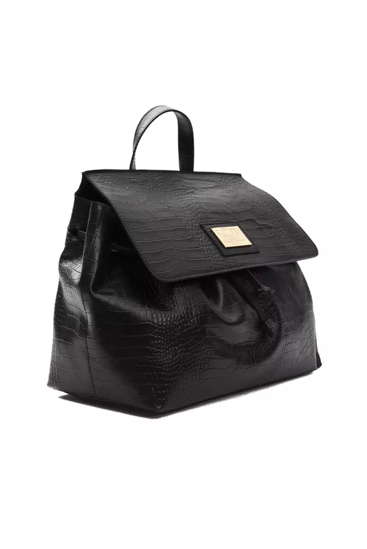 Black leather women shoulder bag-null