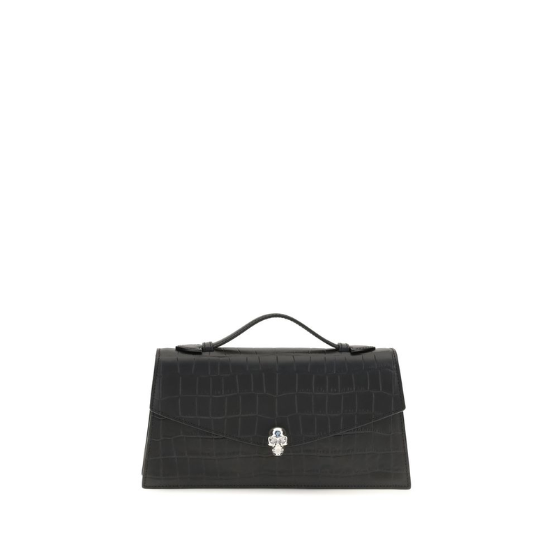 Black calf leather bos taurus handbag-null