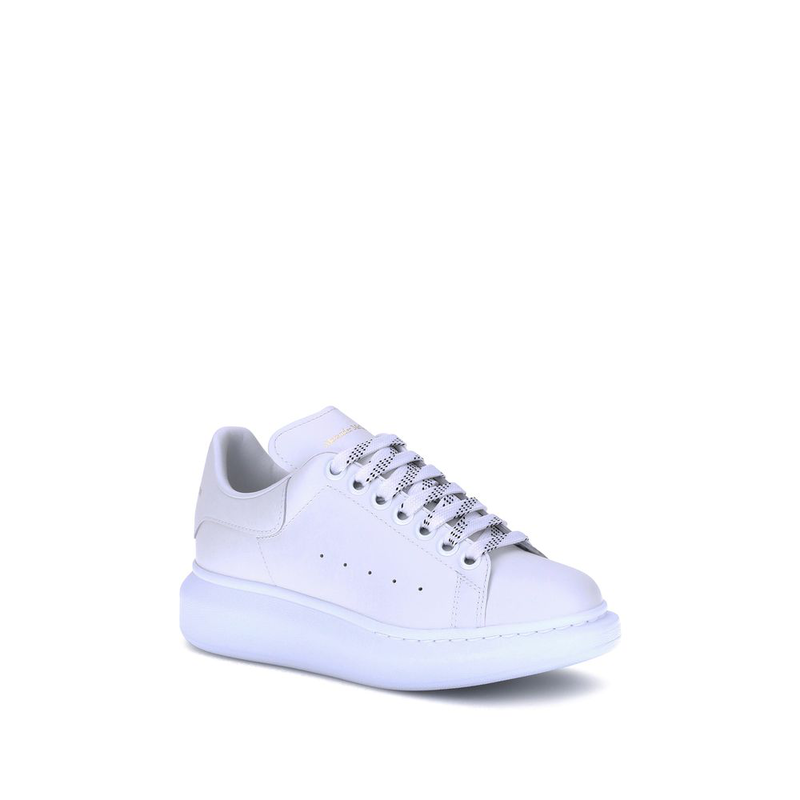 White calf leather bos taurus platform sneakers-null