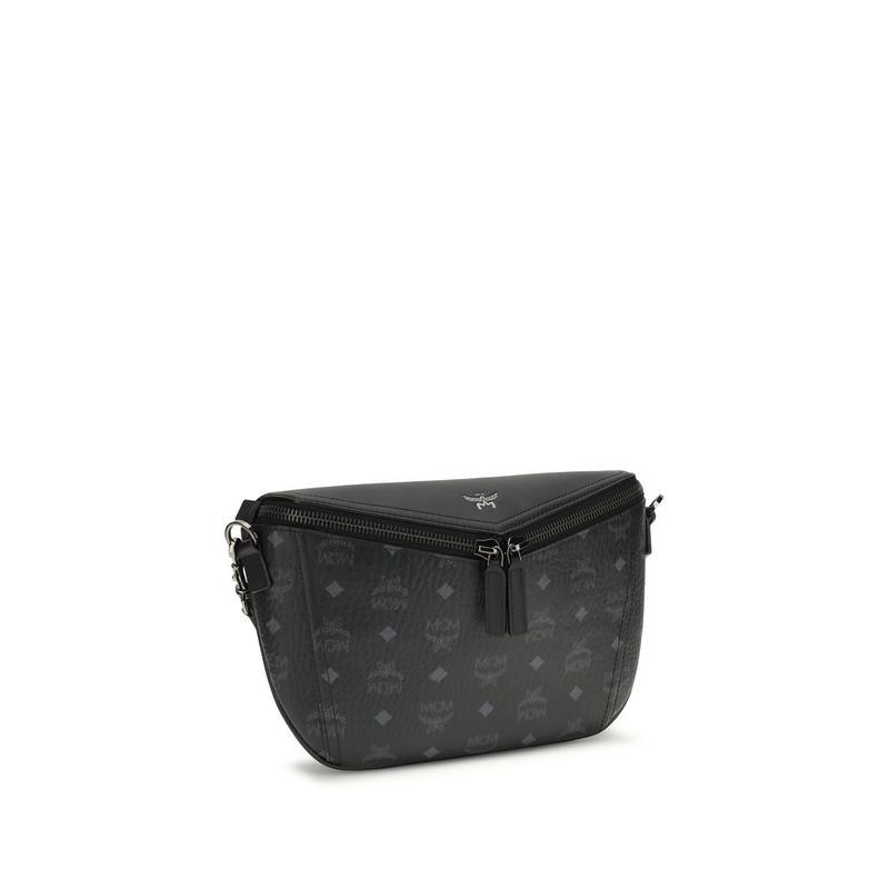 Black calf leather bos taurus shoulder bag-null