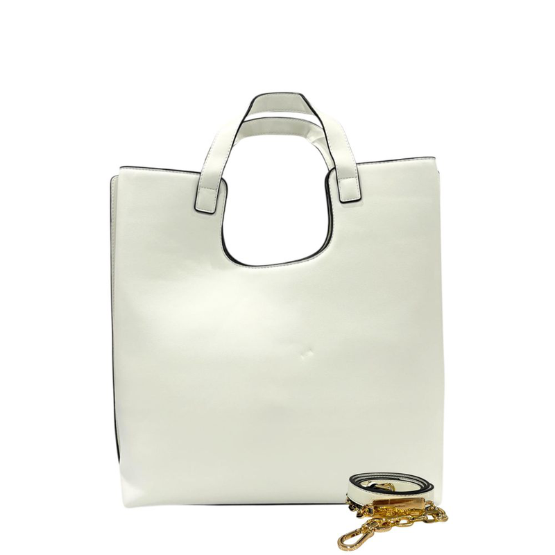 White pu women handbag-null