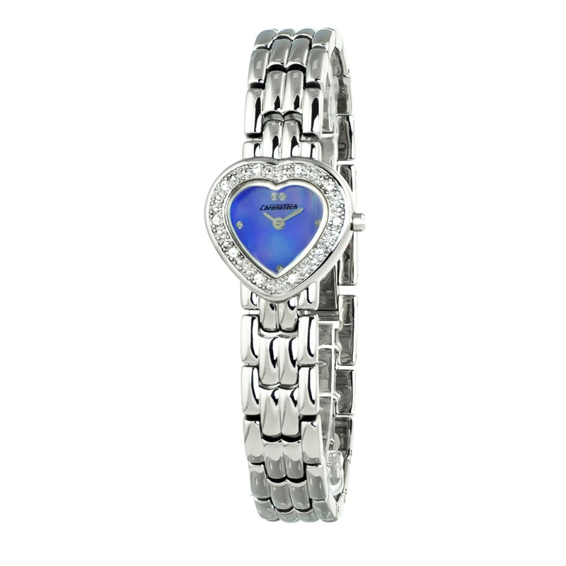 Silver stainless steel dress watch-null