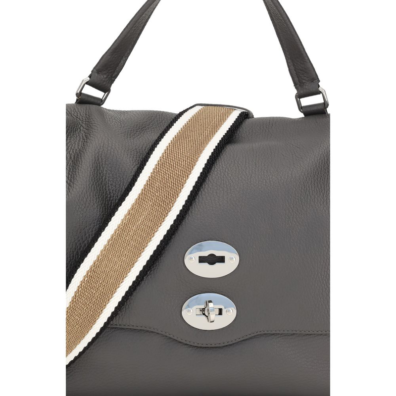 Gray calf leather bos taurus handbag-null