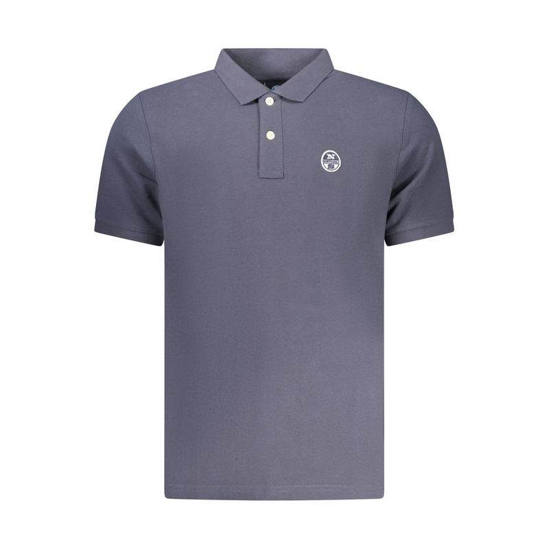 Blue cotton men polo-null