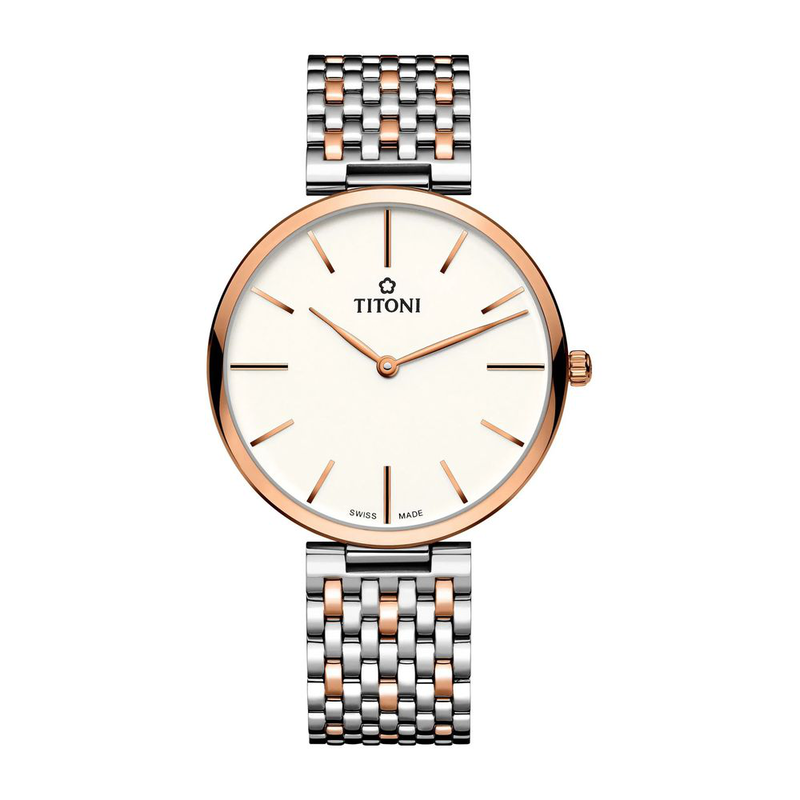 Gray stainless steel dress watch-null