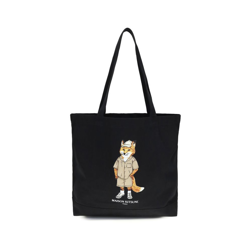 Black cotton shoulder bag-null