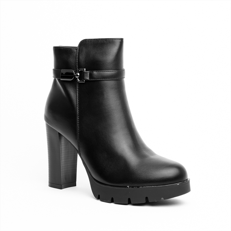 Miss belgini block high heel ankle boots-null