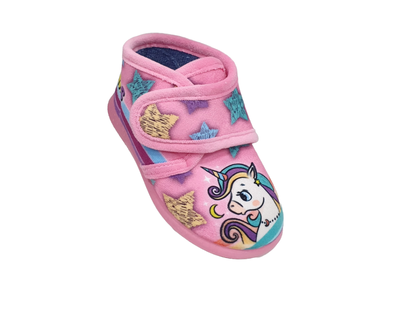 Girls slipper - pink unicorn, Pink, medium