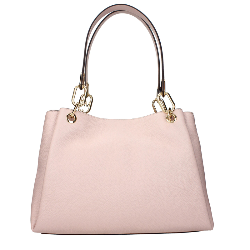 Pink leather shoulder bag-null